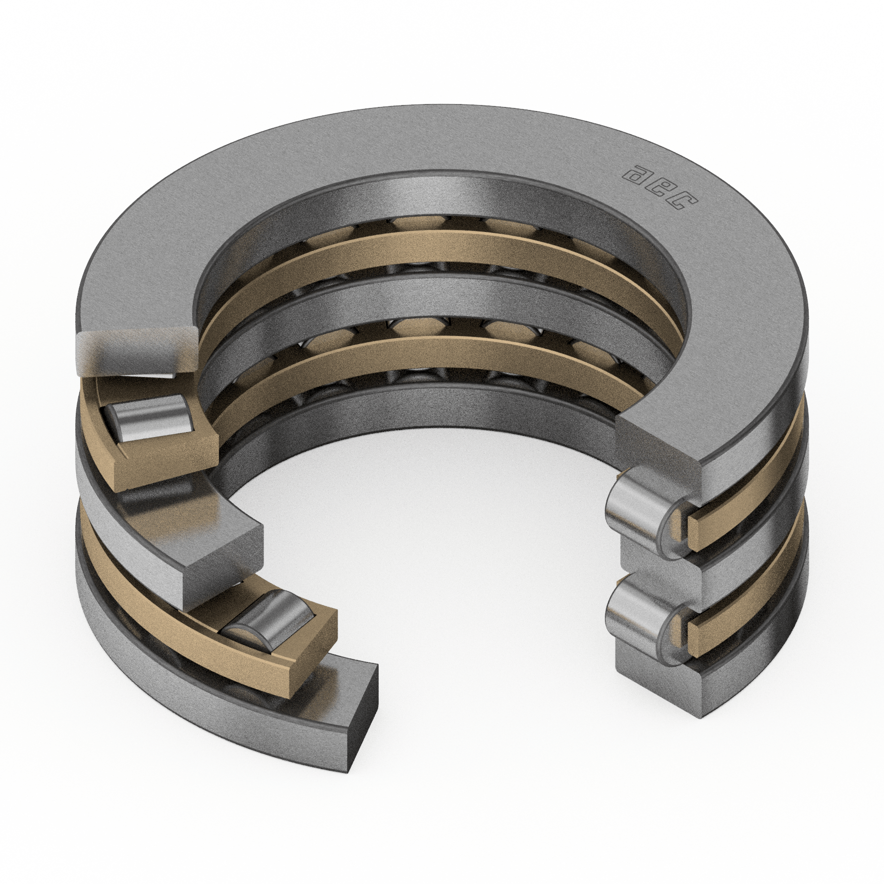 AZ304711 Cylindrical Roller Thrust Bearings Bronze Cage 30x47x11 mm 